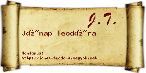 Jónap Teodóra névjegykártya